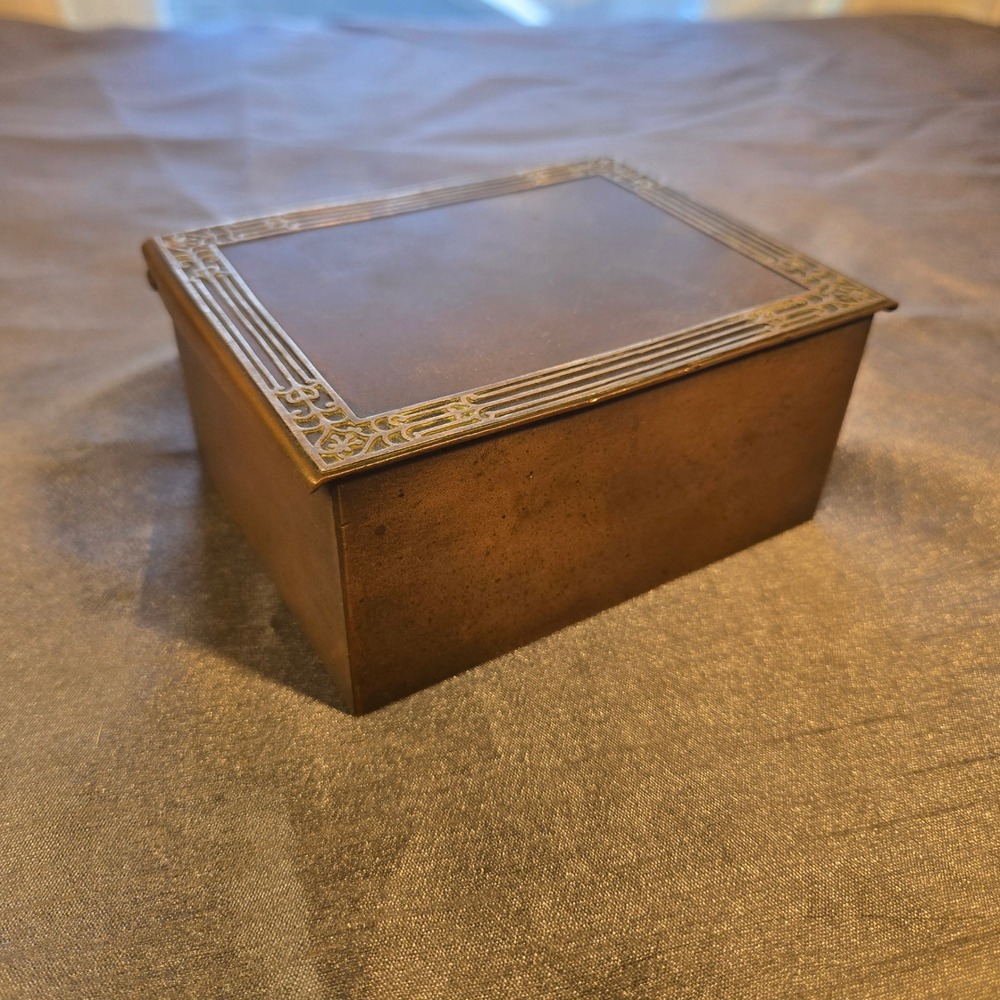 1912 Heintz Arts & Crafts Sterling Bronze Cigarette Humidor Box
Antique Rare‎